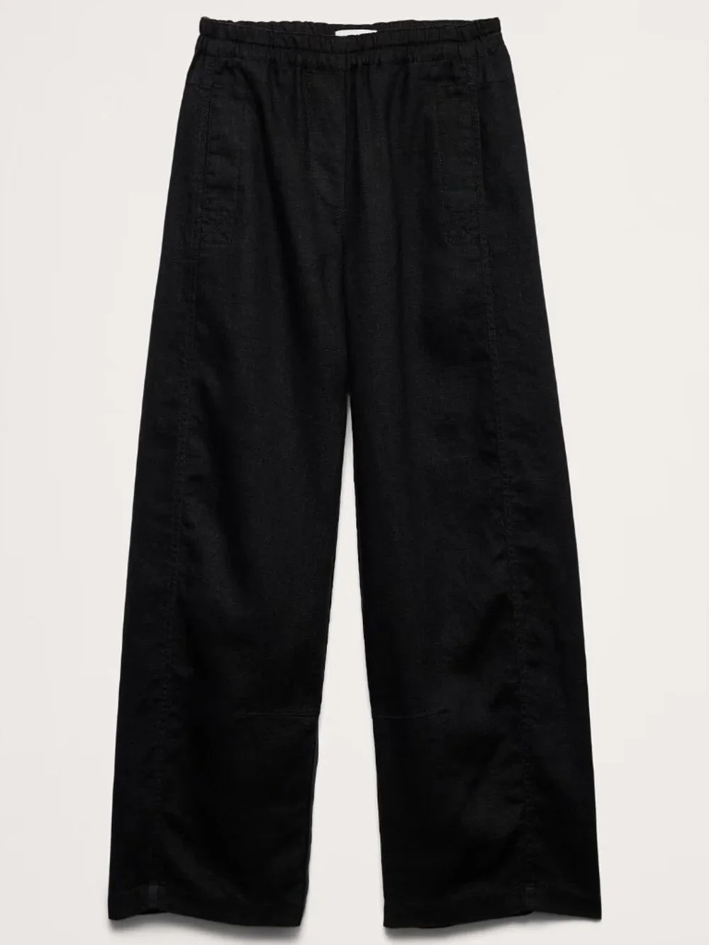 NWT Banana Republic Black Relaxed Pull-On Linen Painter Pants XL